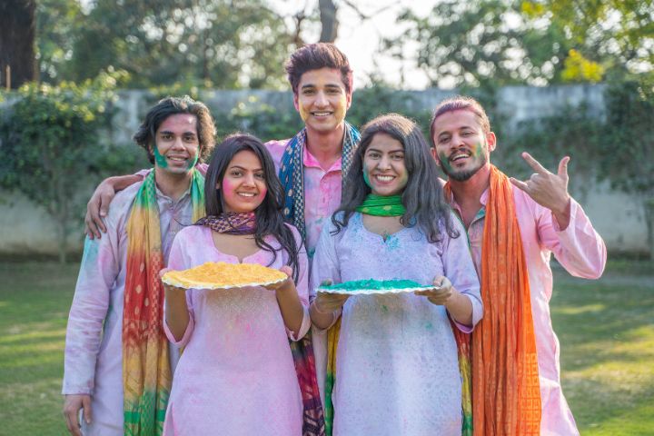 holi with friends