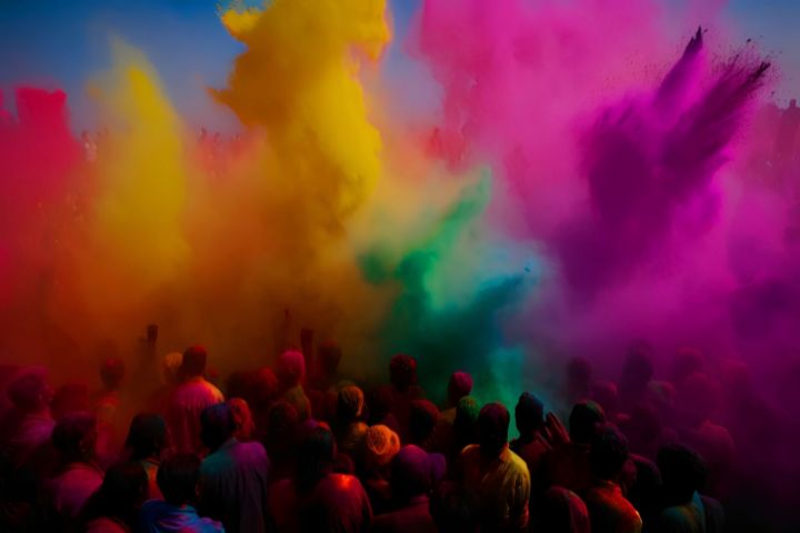 holi enjoy color splash