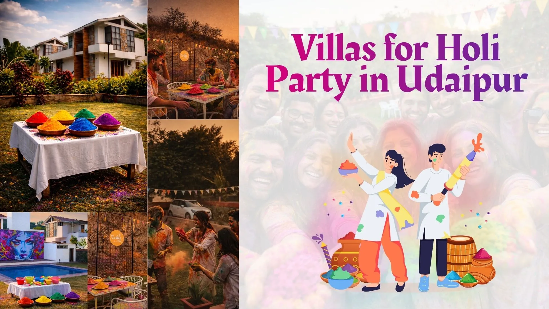 Villas for Holi Party in Udaipur