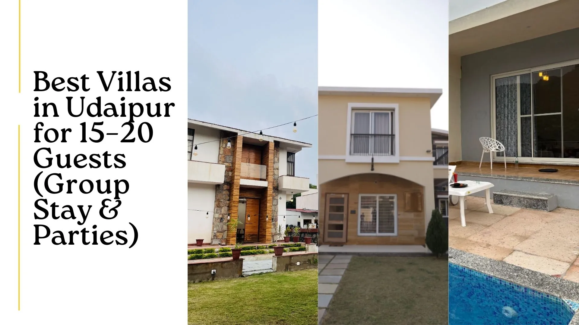 Best Villas in Udaipur for 15–20 Guests